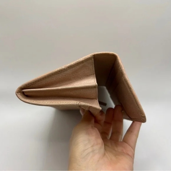 FENDI Pink Beige Leather Logo Plate Long Wallet – Great Preloved Condition - Picture 11 of 12